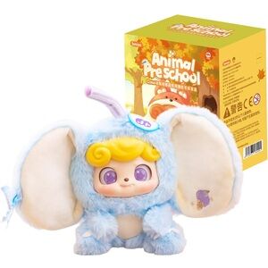 Animal Blue and Cream Elephant Plush Toy